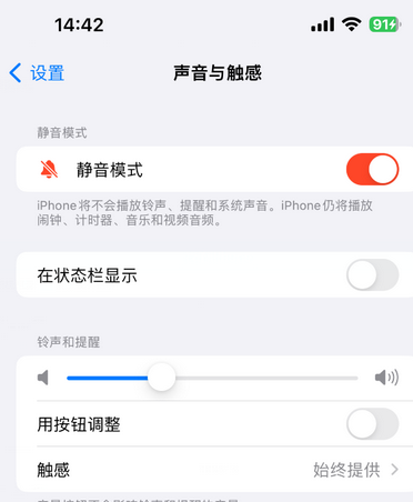 拖市镇苹果15Pro维修网点分享iPhone15Pro系列机型中隐藏静音图标 